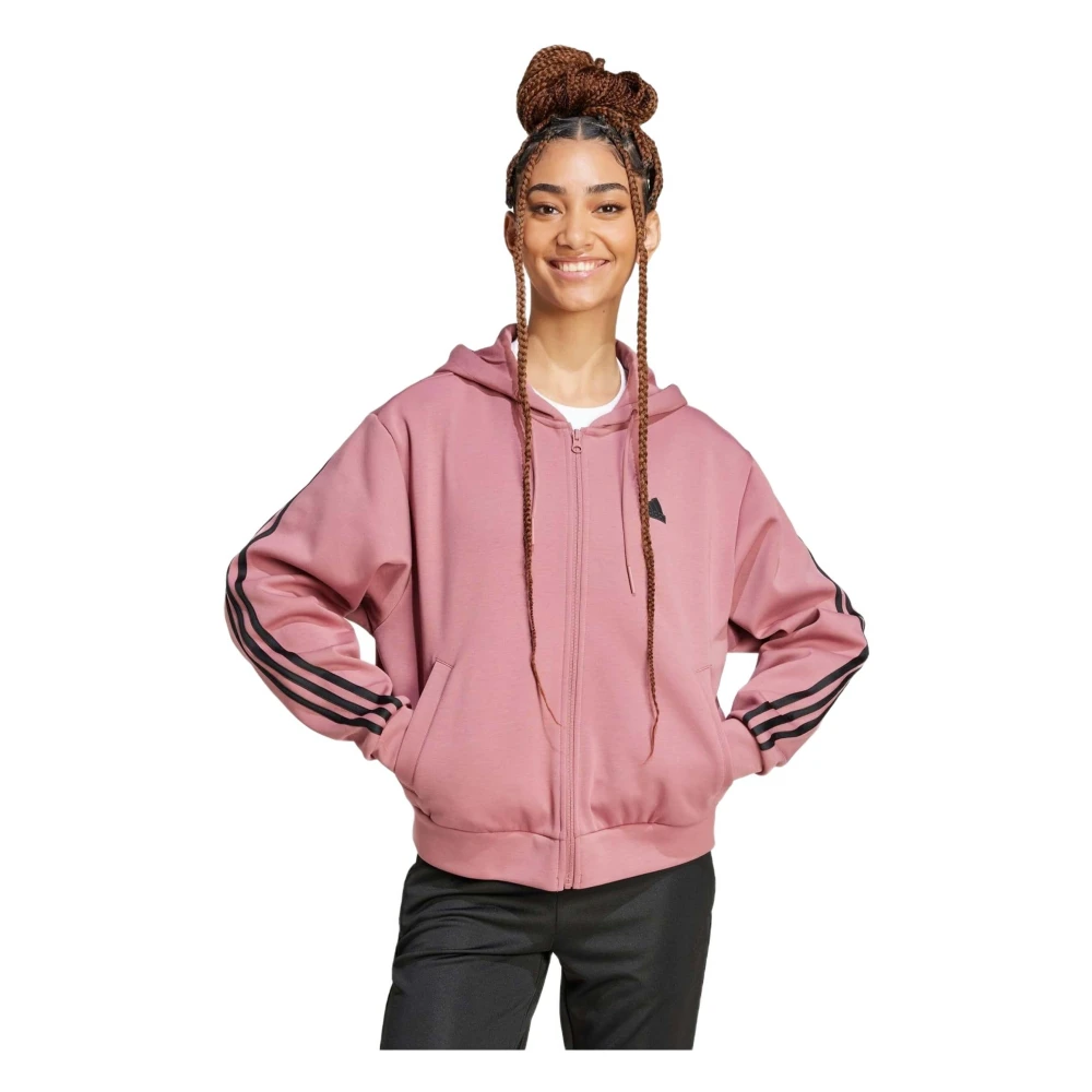 Adidas Future Icons 3 Strepen Hoodie Pink Dames