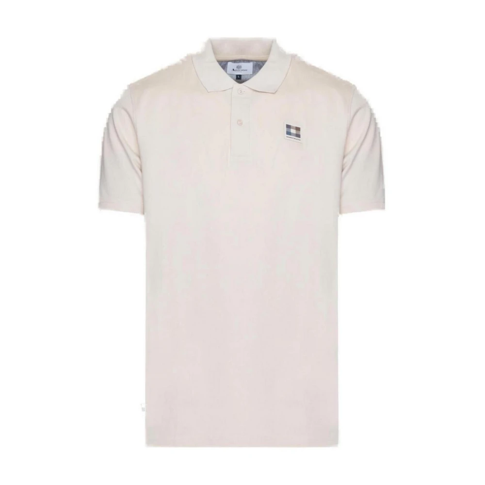 Aquascutum Polo Shirt Korte Mouw ACTIVE CHECK PATCH POLO AA_B004_PO001
