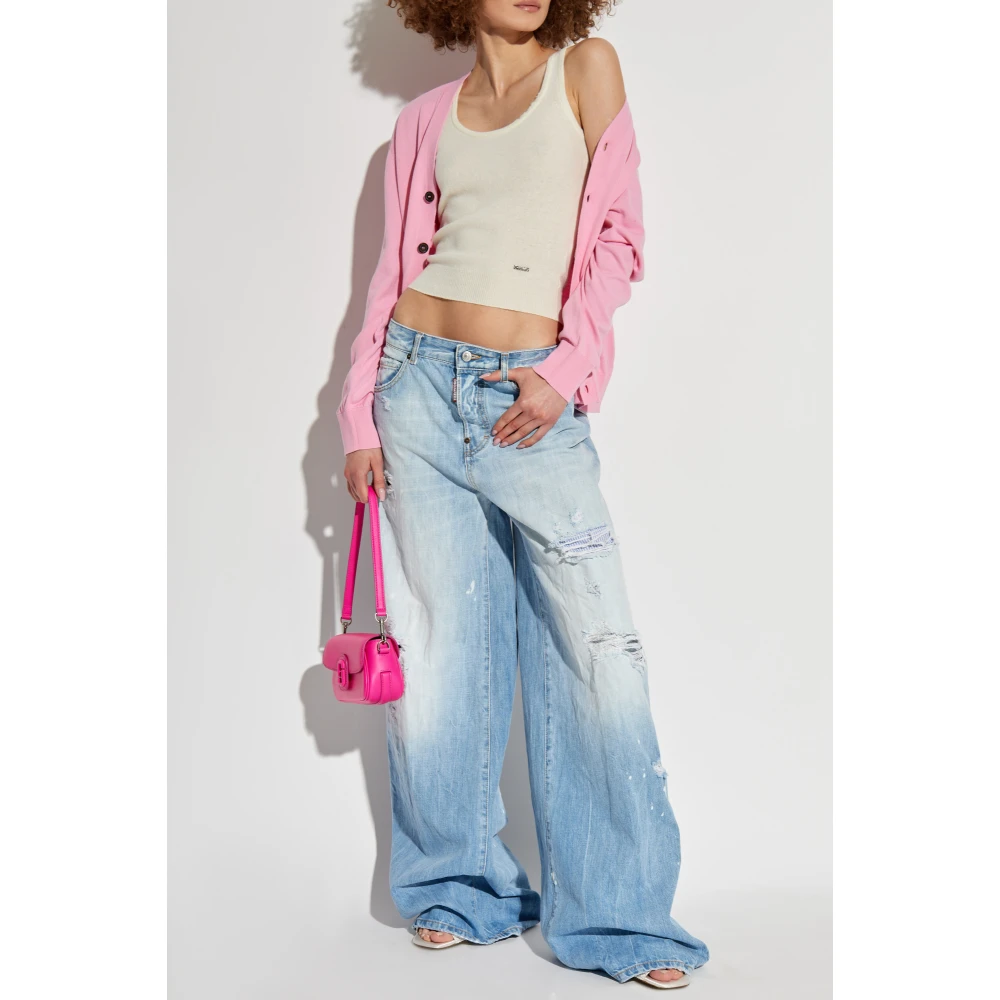 Dsquared2 Wollen mouwloze top Beige Dames