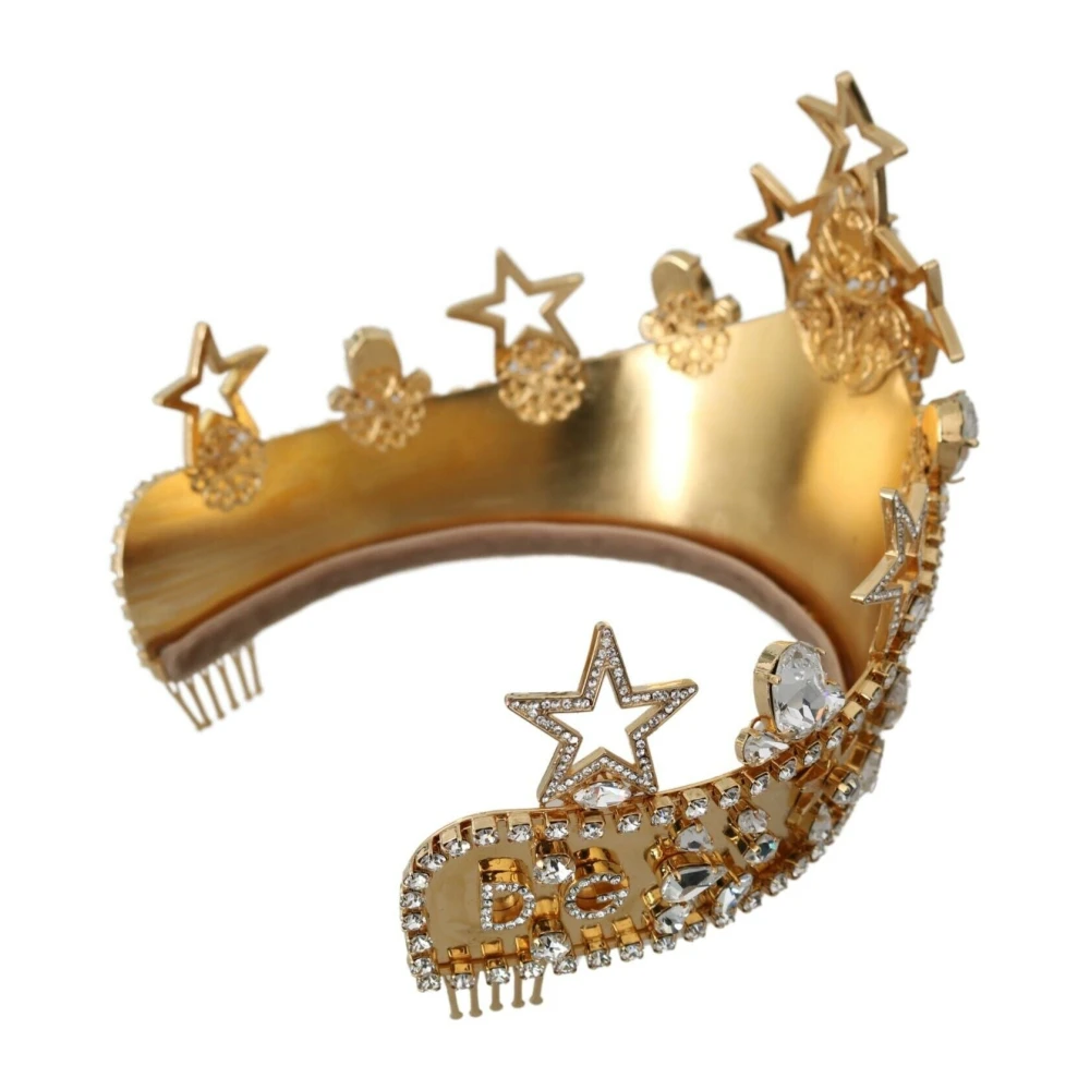 Dolce & Gabbana Koninklijke Kristal Gouden Tiara Yellow Dames