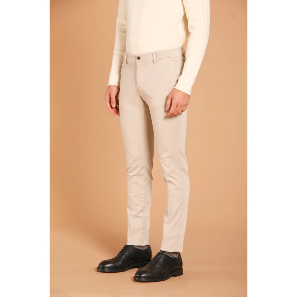 Mason's Slim Fit Gabardine Chino Broek Beige Heren