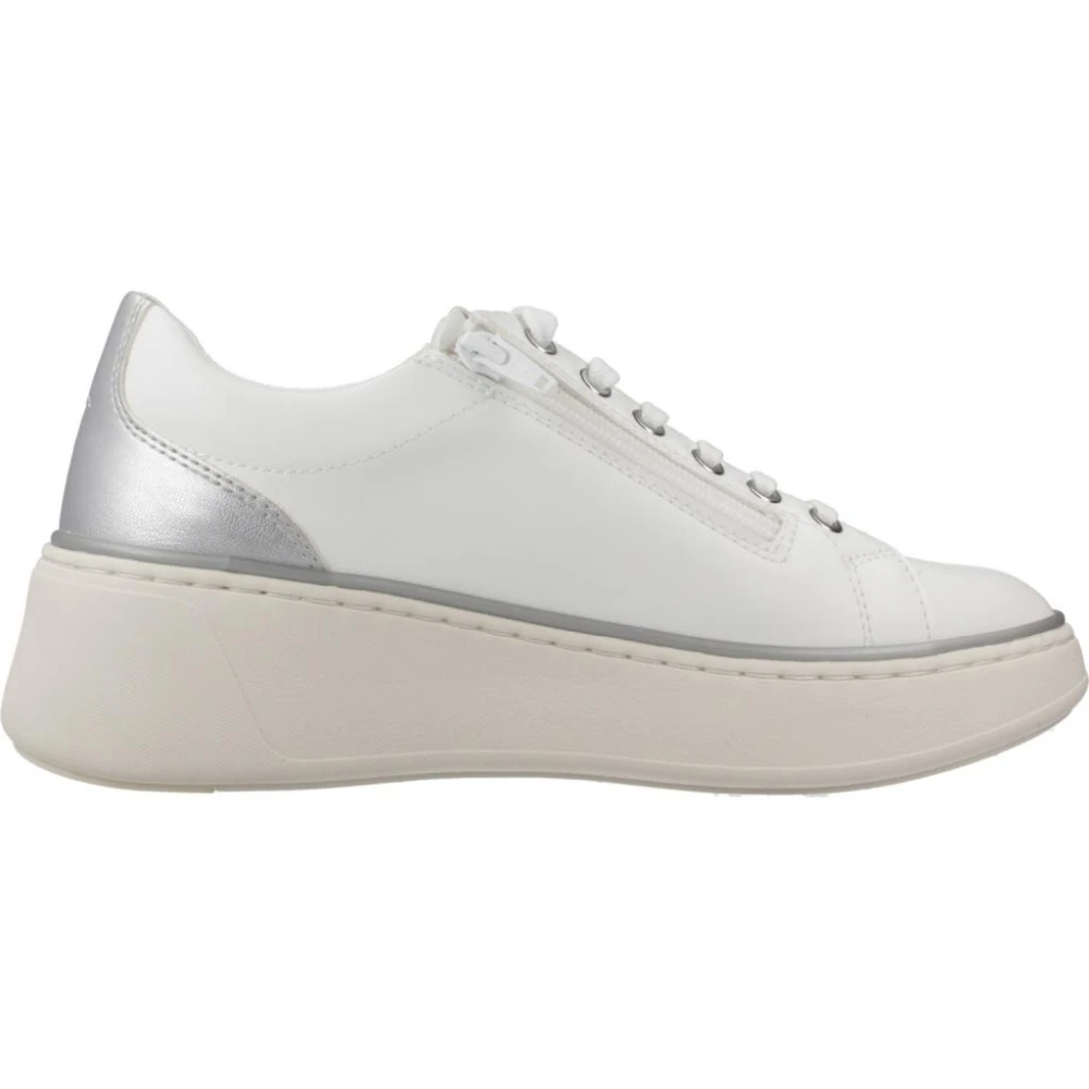 Geox Sunnetty Platform Trainers Dames Schoenen Wit