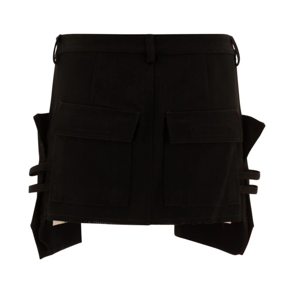 Rick Owens Stefan Zwarte Mini-Rok Black Dames