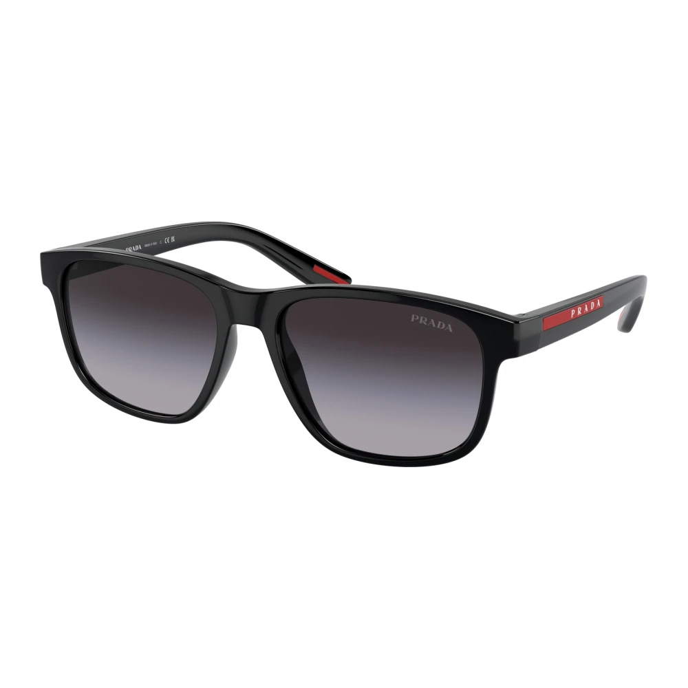 Prada Black Futuristic Casual Sunglasses Linea Rossa - Male - Sunglasses - 56 Mm - Accessories
