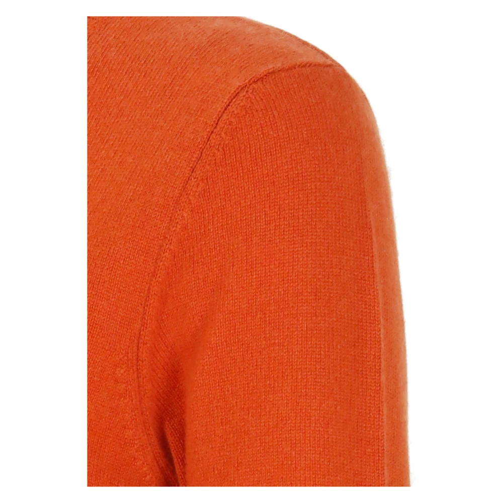 Kangra Kasjmier Oranje Trui Vrouwen Ronde Hals Orange Dames