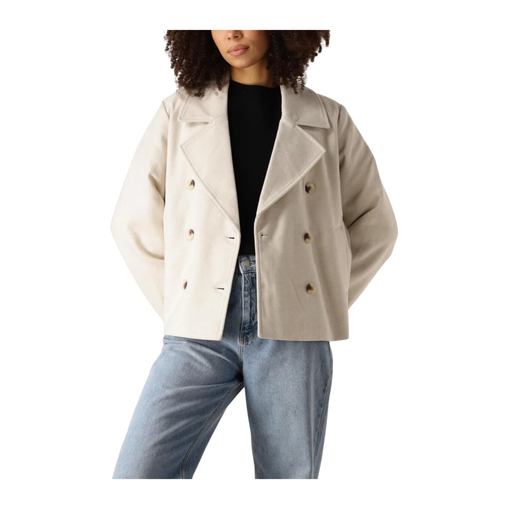 Object Korte jas voor vrouwen Beige Dames