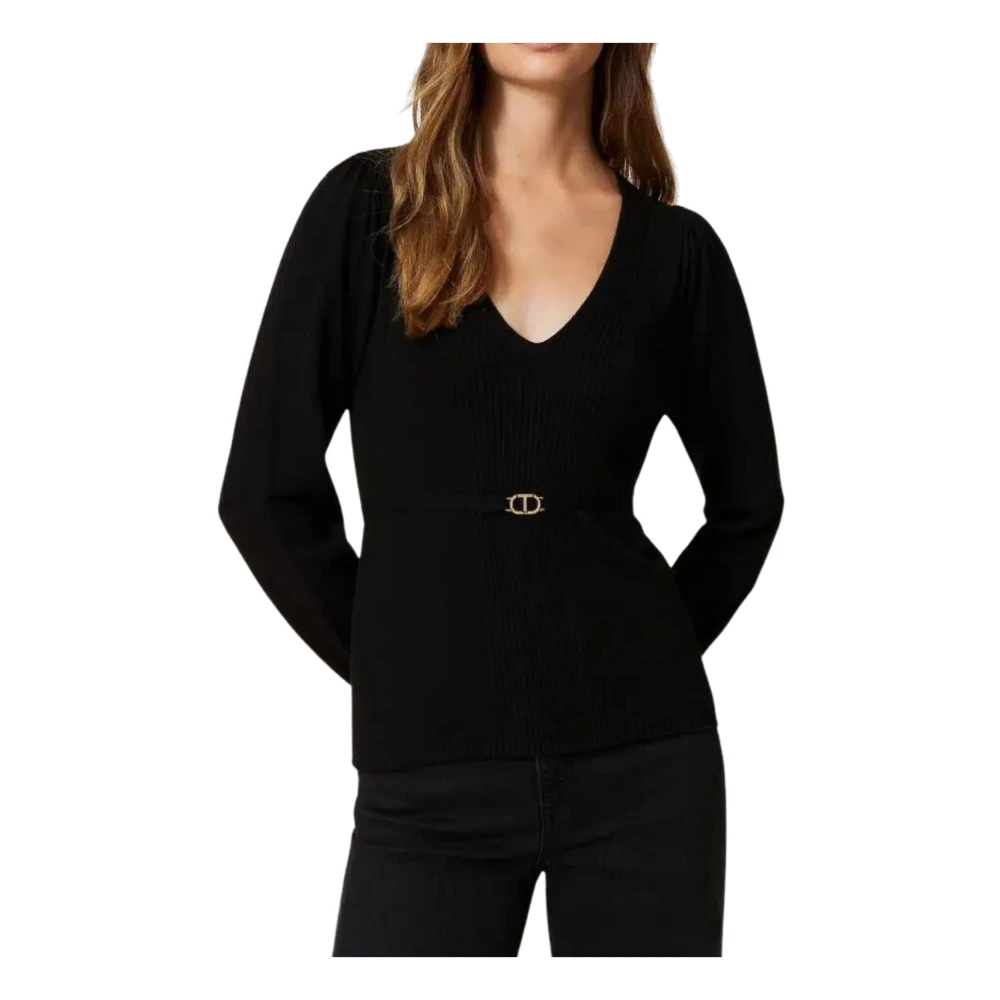 Twinset Iconische Seamless Sweatshirt Black Dames