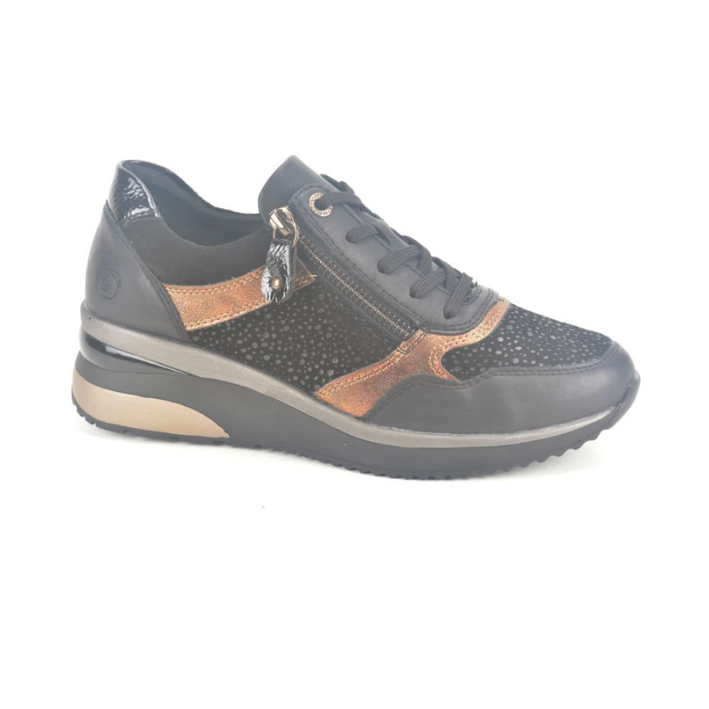 Remonte Brons Stijlvolle Sneakers Dames Schoenen Zwart