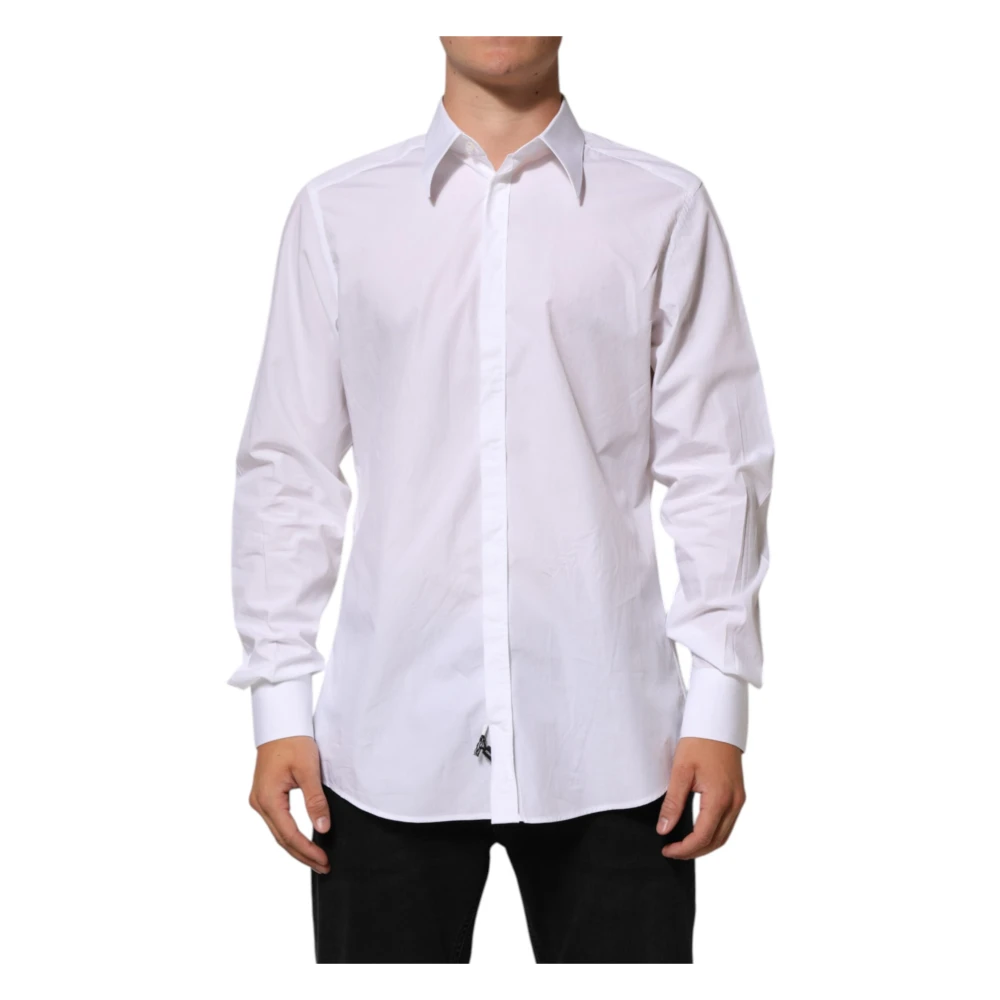 Dolce & Gabbana Men's White Martini Dress Shirt