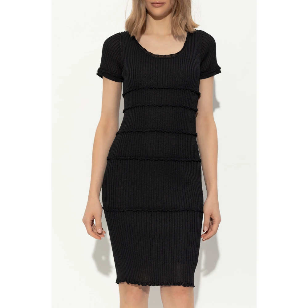 Dsquared2 Geribbelde Jurk Black Dames