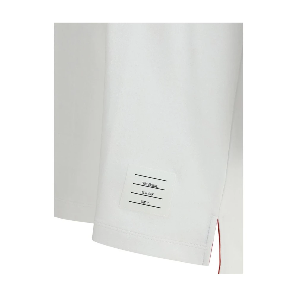 Thom Browne Gestreept Crew Neck Katoenen T-shirt White Heren