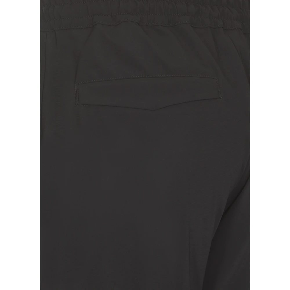 PT Torino Zwarte op maat gemaakte broek met elastische taille Black Heren