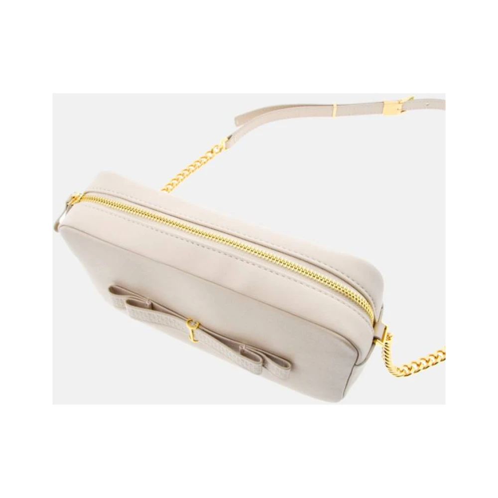 Carolina Herrera Insignia Crossbody Tas met Strikdetail Beige Dames