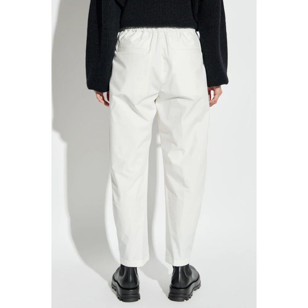 Jil Sander Broek met logo White Dames