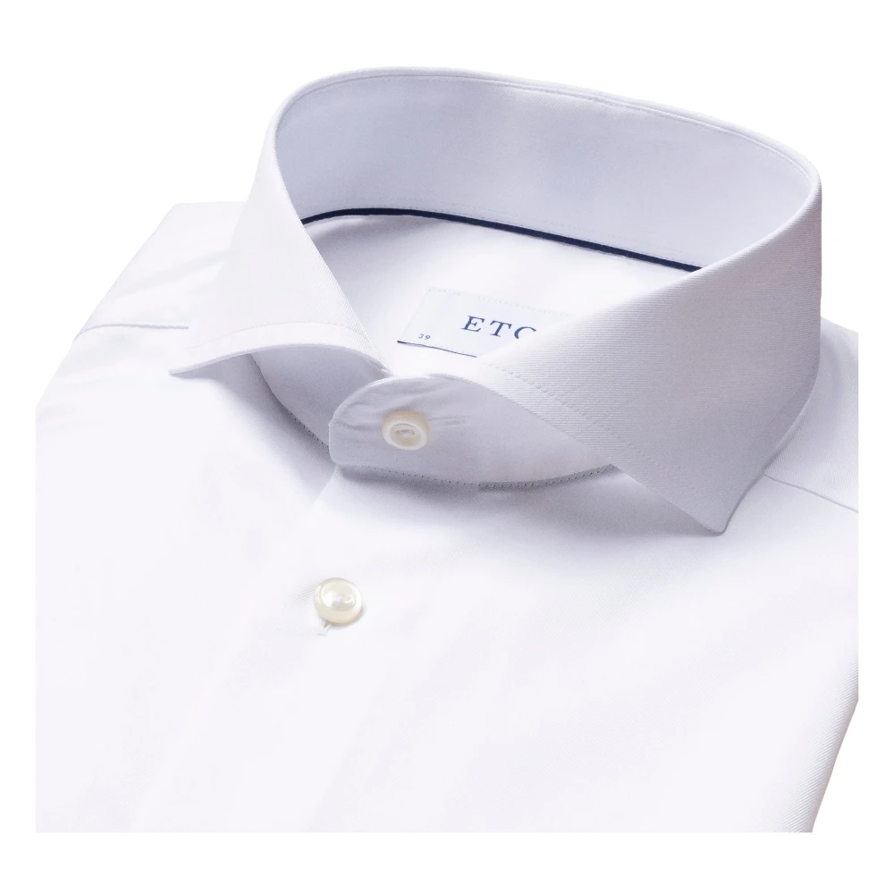 Eton Witte Signature Twill Overhemd Extreme Cut Away White Heren