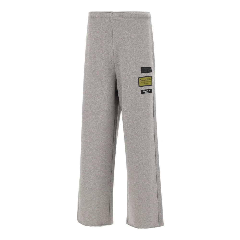 Mm6 Maison Margiela Men's Gray Label Patch Sweatpants