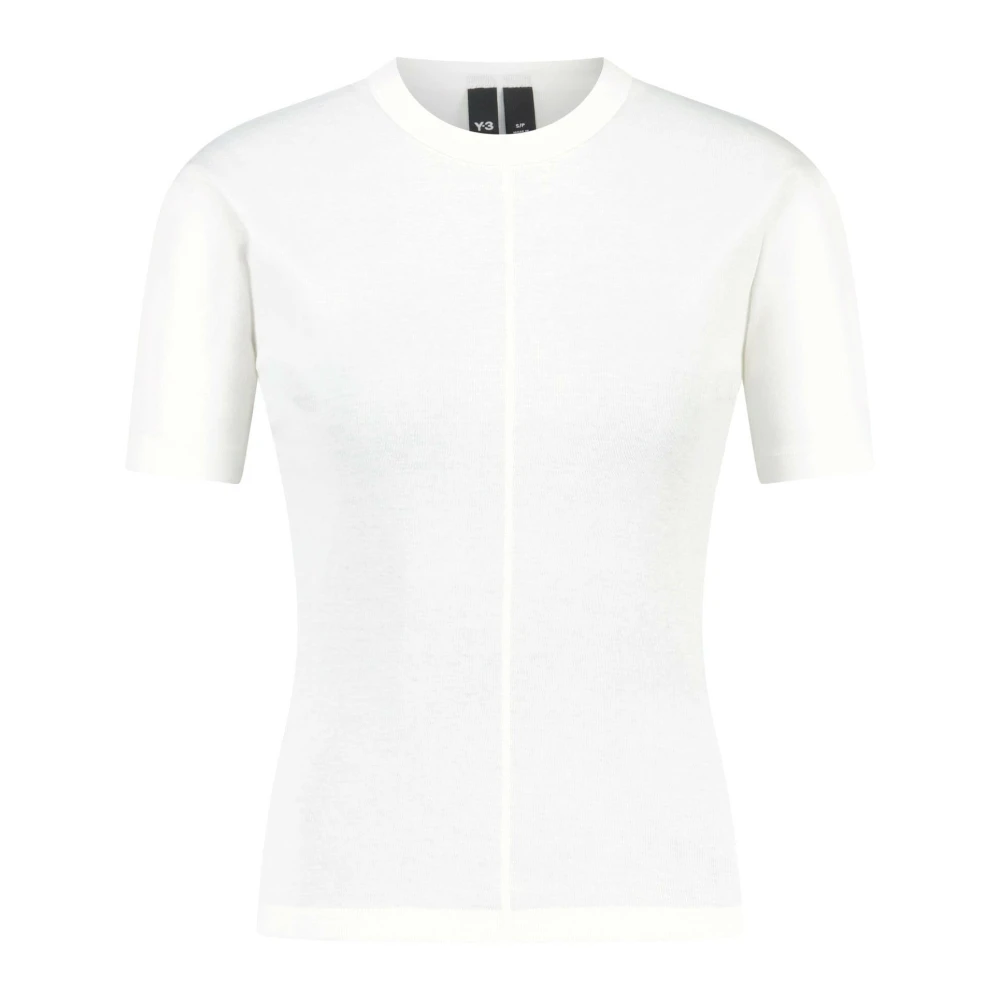 Y-3 Logo T-shirt Katoen Slim Fit White Dames