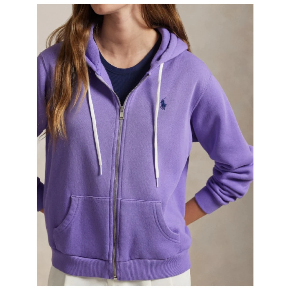Polo Ralph Lauren Hoodie met rits Purple Dames