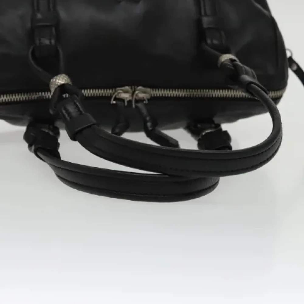 Bottega Veneta Vintage Pre-owned Leather shoulder-bags Black Dames