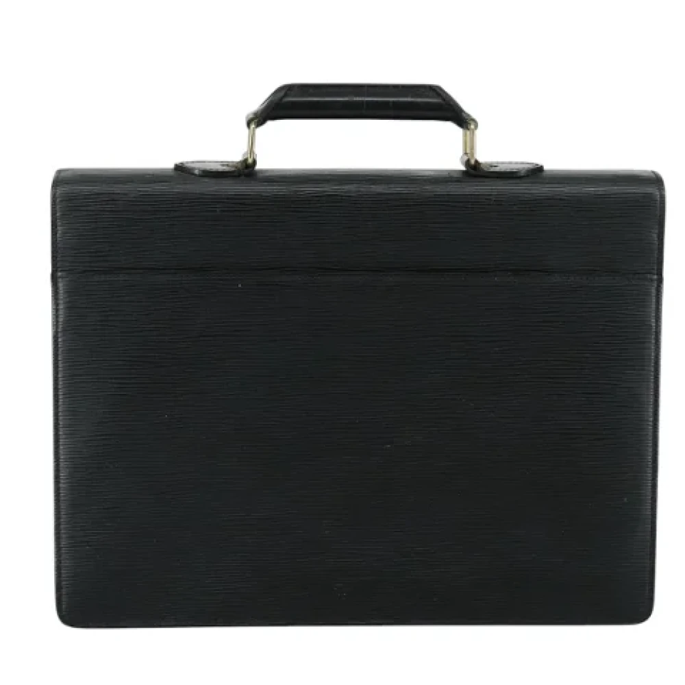 Louis Vuitton Vintage Pre-owned Leather briefcases Black Dames