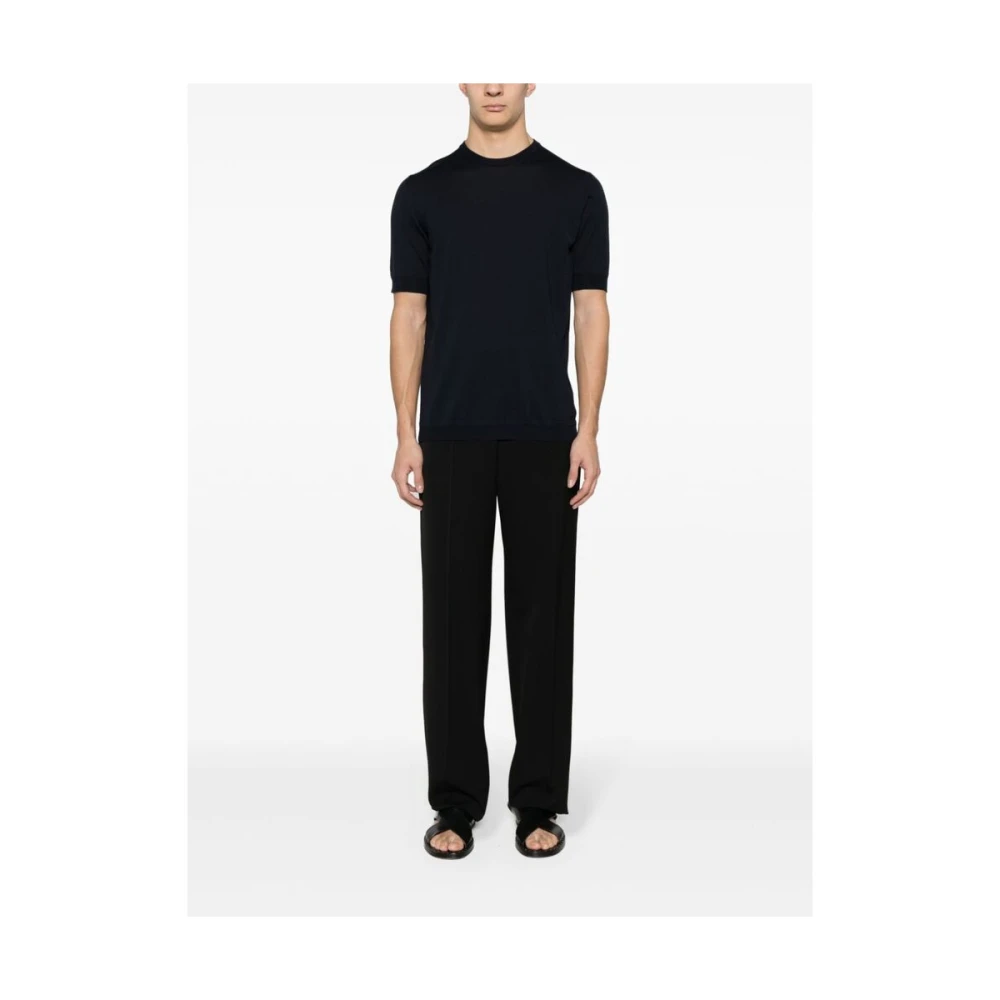 Goes Botanical Botanische Crew Neck T-Shirt Blue Heren