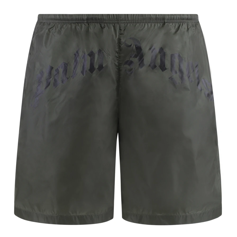 Palm Angels Zwembroek met Mesh-voering Polyamide Green Heren