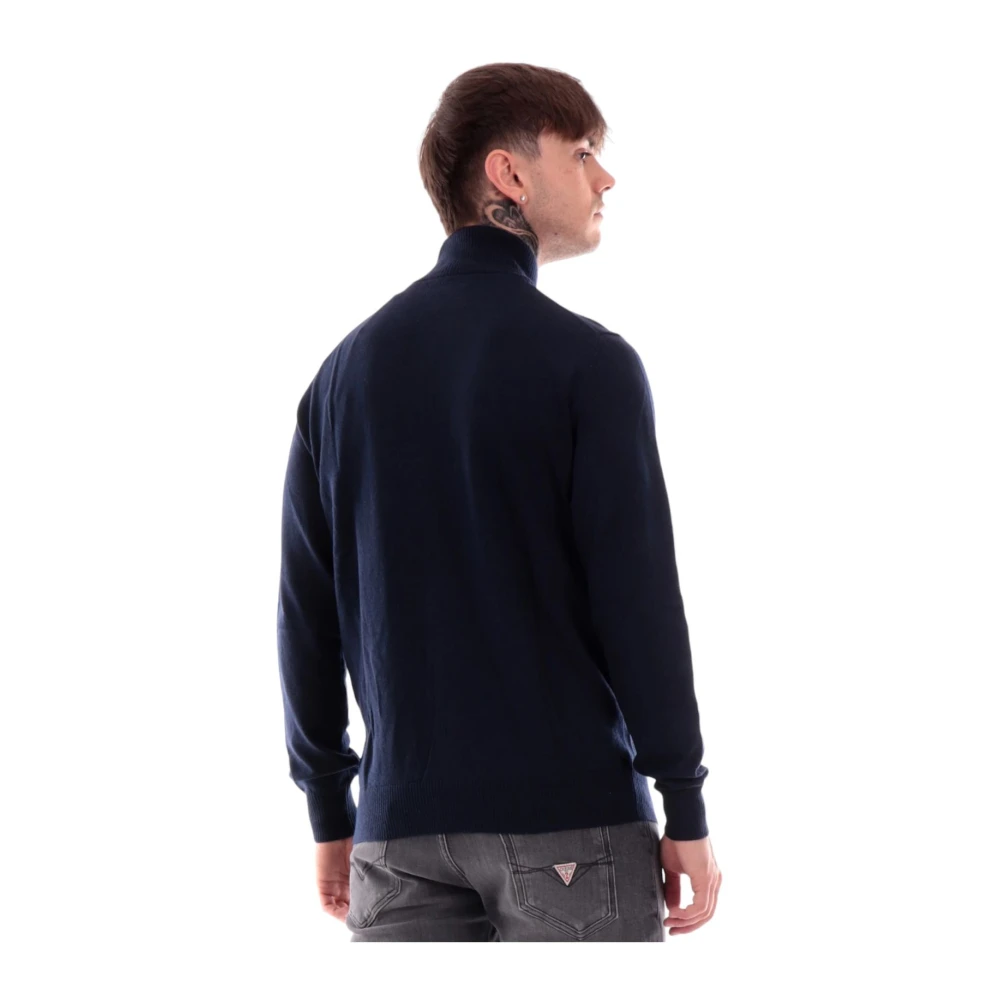 Guess Stijlvolle Gebreide Cardigan voor Vrouwen Blue Heren