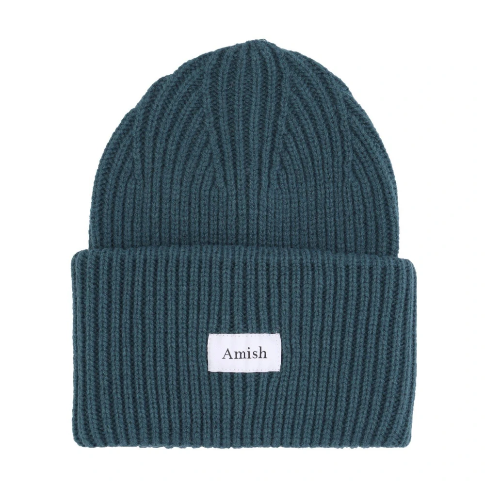 Amish Bos Wolmix Beanie Green Heren