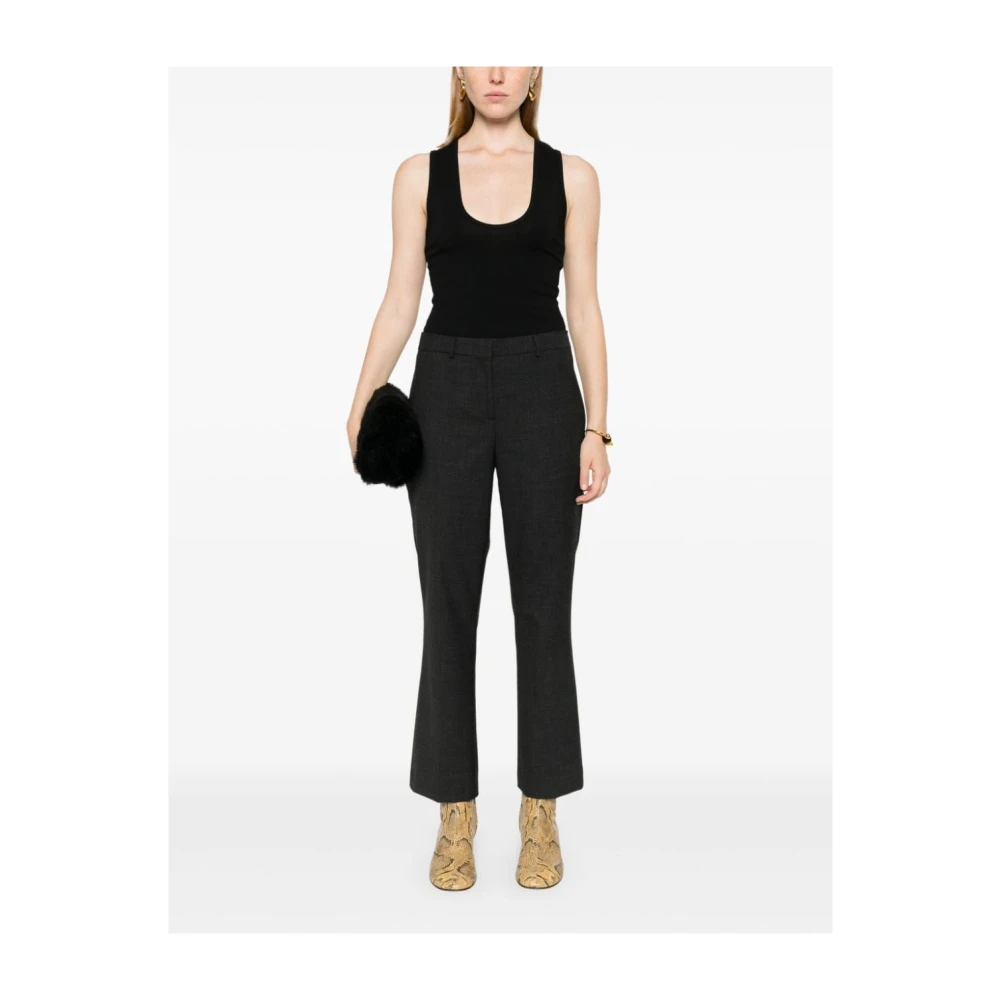 Semicouture Getailleerde Grijze Broek Slim Fit Gray Dames