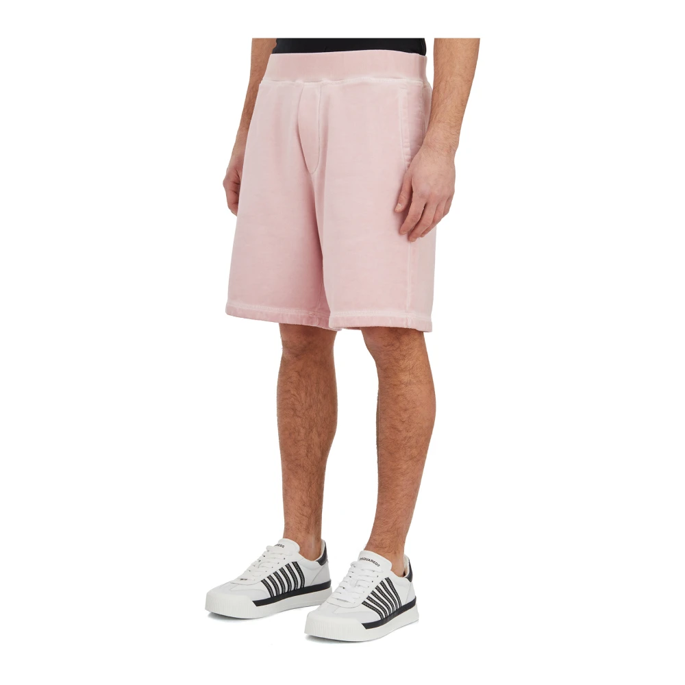 Dsquared2 Katoenen Bermuda Shorts Pink Heren