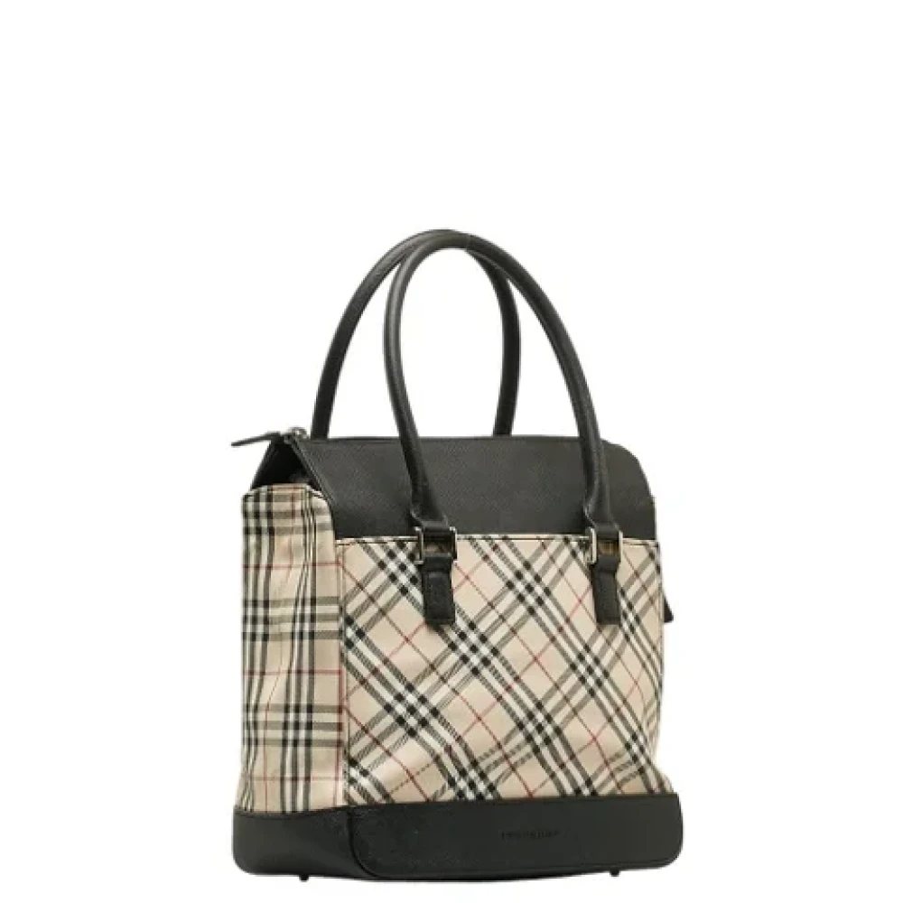 Burberry Vintage Pre-owned Canvas handbags Beige Dames