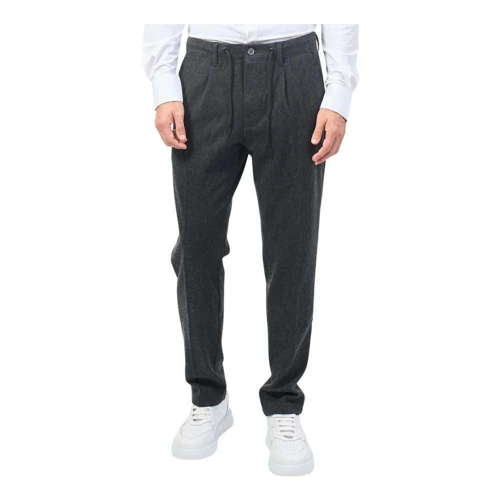 YES ZEE Grijze broek met trekkoord en zakken Gray Heren