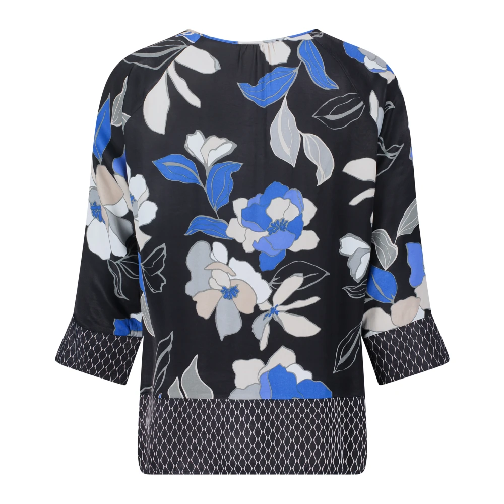 Betty Barclay Gestippelde slipblouse met gerimpelde V-hals Multicolor Dames