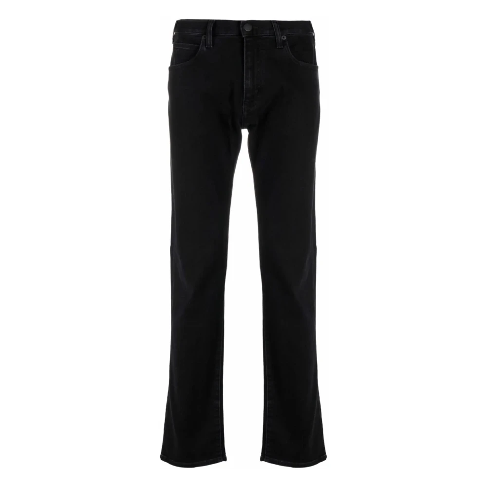 Emporio Armani J45 Jeans Katoen Elastaan Fit Zakken Black Heren