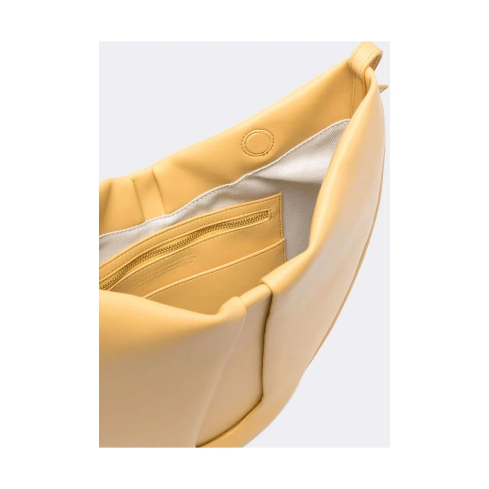 THEMOIRè Vegan Fabric Clutch Bag Magnetic Closure Yellow Dames