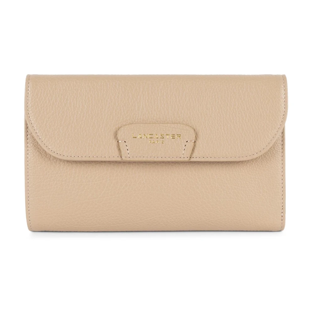 Lancaster Beige Wallets & Cardholders, Unisex, One Size, Dune Flap Backpack With Snap Closure
