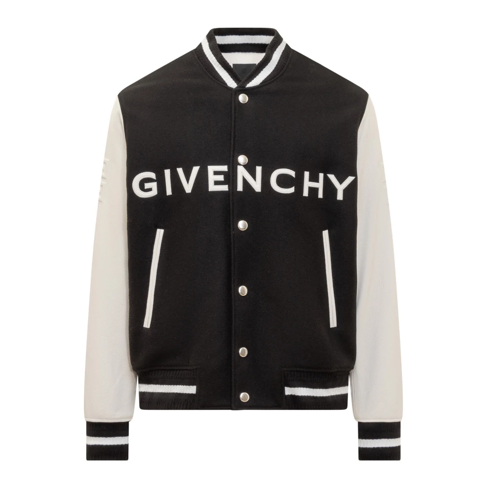 Givenchy Varsity Wool Grain Jacka Black, Herr