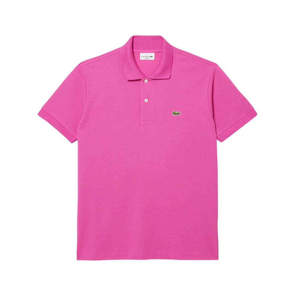 Lacoste Rosa Polo Shirt Elegant Sportig Pink, Herr