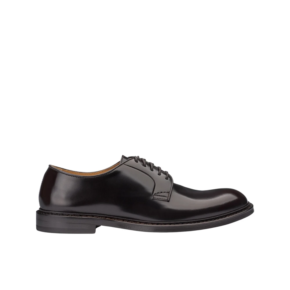 Doucal's Men's Brown Leather Derby Lace-Up - Dress Shoes - 6 Uk - Shoes