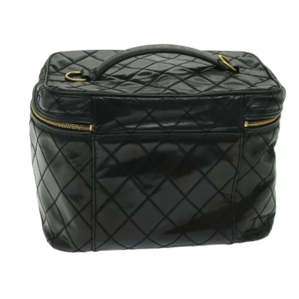 Chanel Vintage Pre-owned Leather pouches Black Dames