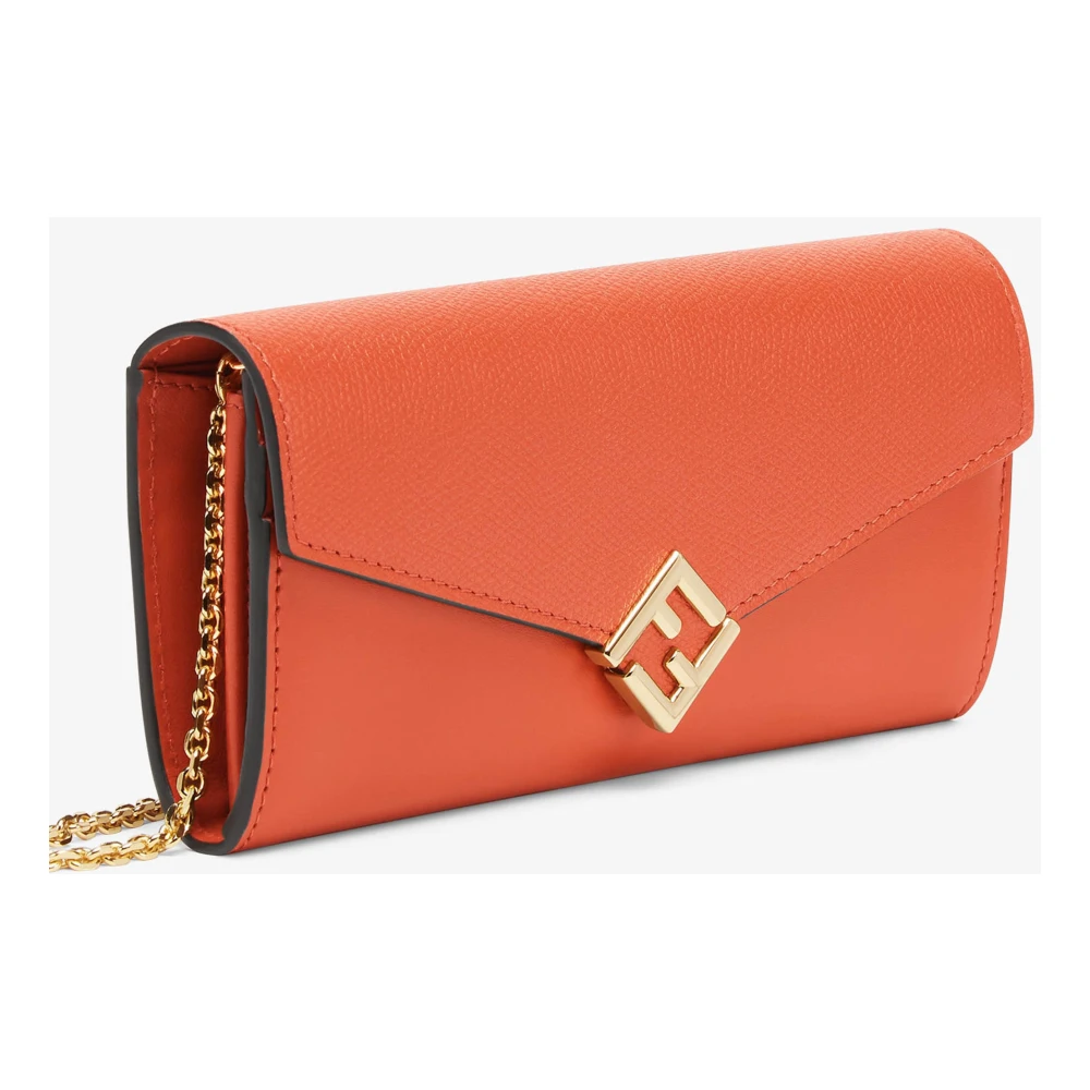 Fendi Oranje Diagonaal FF Logo Kettingband Orange Dames