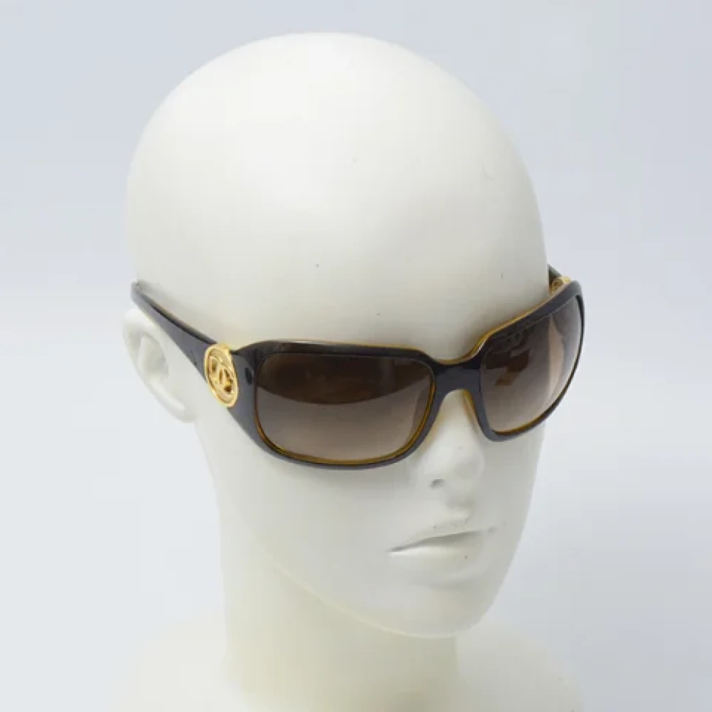 Chanel Vintage Pre-owned Plastic sunglasses Brown Dames