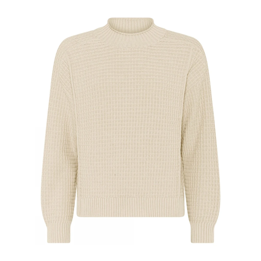 Skovhuus Casual Gestreepte Pullover Blouse Roomwit Beige Dames