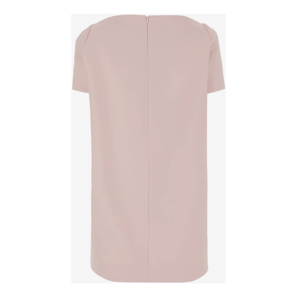 Khaite Roze Vierkante Halslijn Korte Mouw Jurk Pink Dames