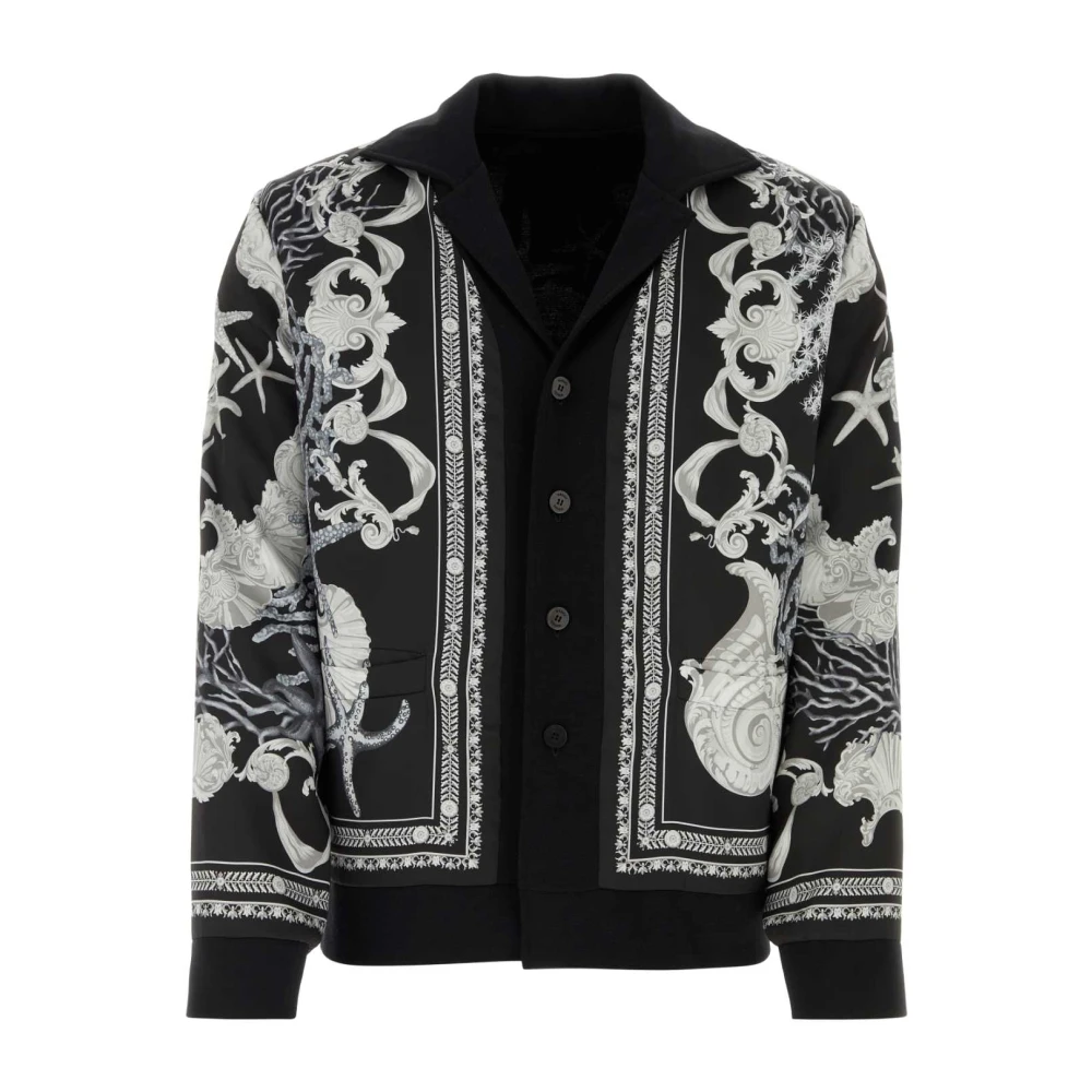 Versace Stijlvolle Bedrukte Vest Black Heren