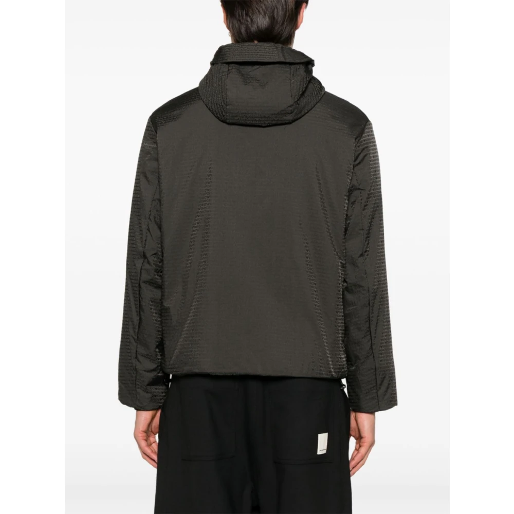 Emporio Armani Groene Gewatteerde Jas met Logomotief Green Heren