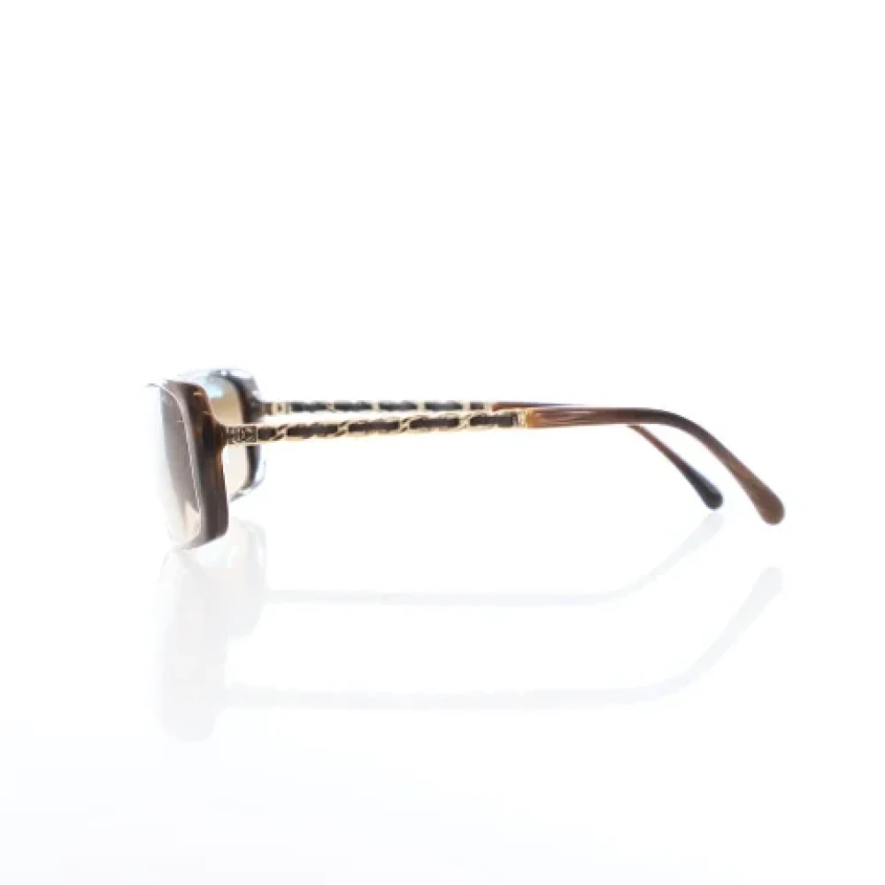Chanel Vintage Pre-owned Plastic sunglasses Black Dames