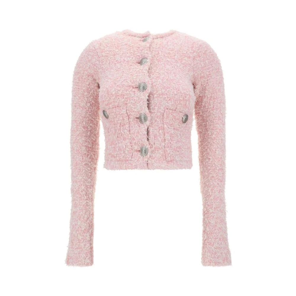 Balenciaga Sequin Cropped Cardigan Pink Dames