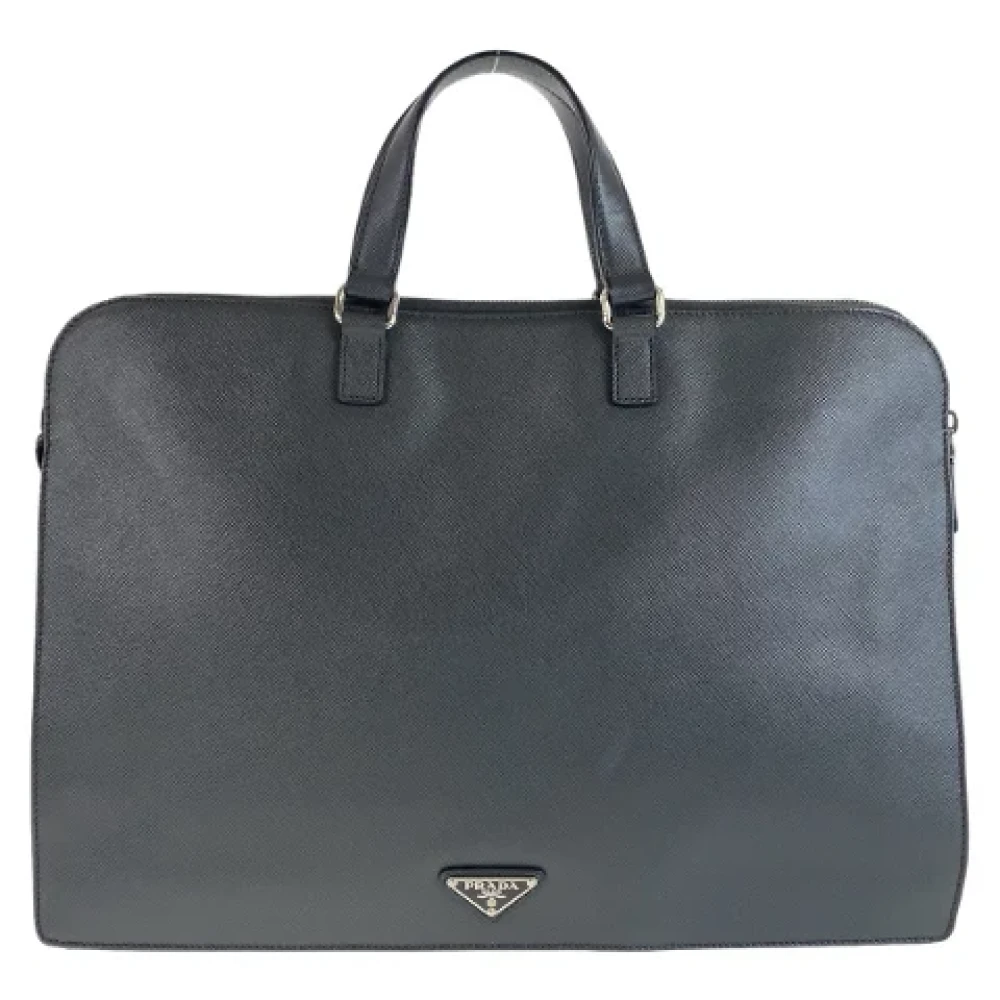 Prada Vintage Pre-owned Leather prada-bags Gray Dames