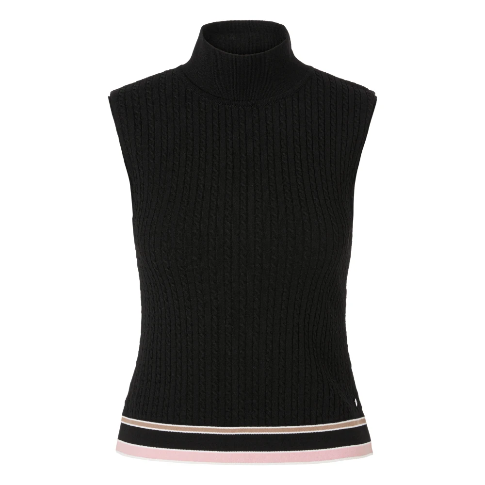 Marc Cain Top met Kabelpatroon Black Dames